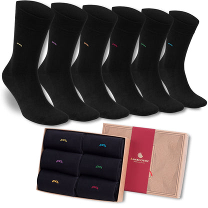 Men’s Bamboo Trouser Socks 6-Pack – Soft Dress Socks