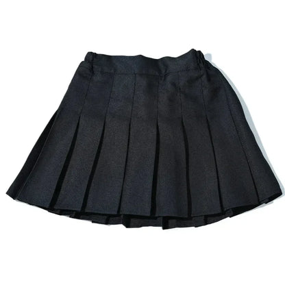 Summer Girl Pleated Skirt Children Summer Skirt Girls Mini Skirts Vintage Pleated Skirt 3-13Y Junior Girls Ruched Cullottes