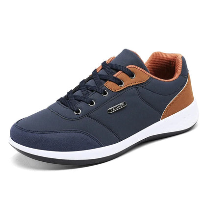 Waterproof Leather Sneakers – Non-Slip Walking Shoe