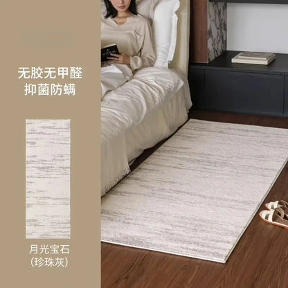 Minimalism Carpets for Living Room Cream Style Bedroom Decor Carpet Plush Stripe Bedside Rug Fluffy Soft Home Thicken Floor Mat