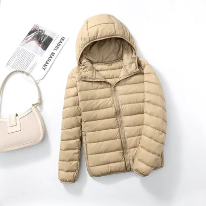 Women's Lightweight Packable Puffer Jacket | Hooded Down Coat