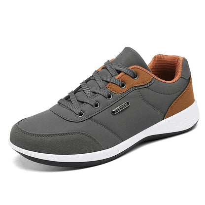 Waterproof Leather Sneakers – Non-Slip Walking Shoe