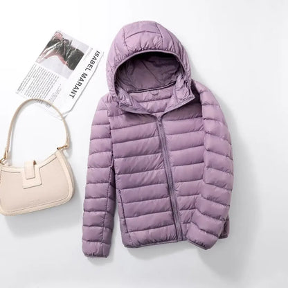 Women's Lightweight Packable Puffer Jacket | Hooded Down Coat