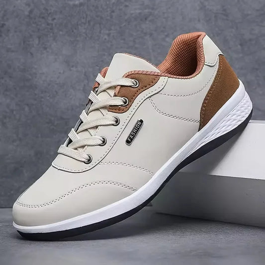Waterproof Leather Sneakers – Non-Slip Walking Shoe