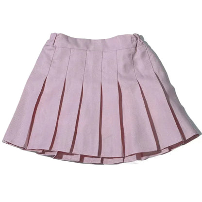 Summer Girl Pleated Skirt Children Summer Skirt Girls Mini Skirts Vintage Pleated Skirt 3-13Y Junior Girls Ruched Cullottes
